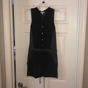 Black/ charcoal gray romper